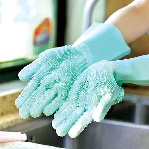 Dish washing Gloves with scrubber