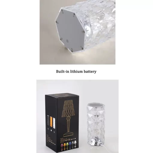 Crystal Lamp, Touch & Remote Control